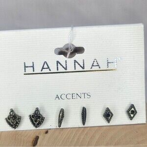 Hannah Accents Bronze Studs Set Of 3 Dainty Boho NWT 1/4"
